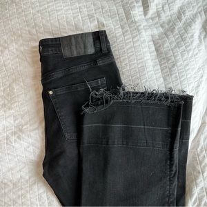 High Waist Black Culotte Jeans